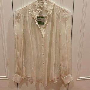 Brand new kate spade sheer blouse. Size XXS